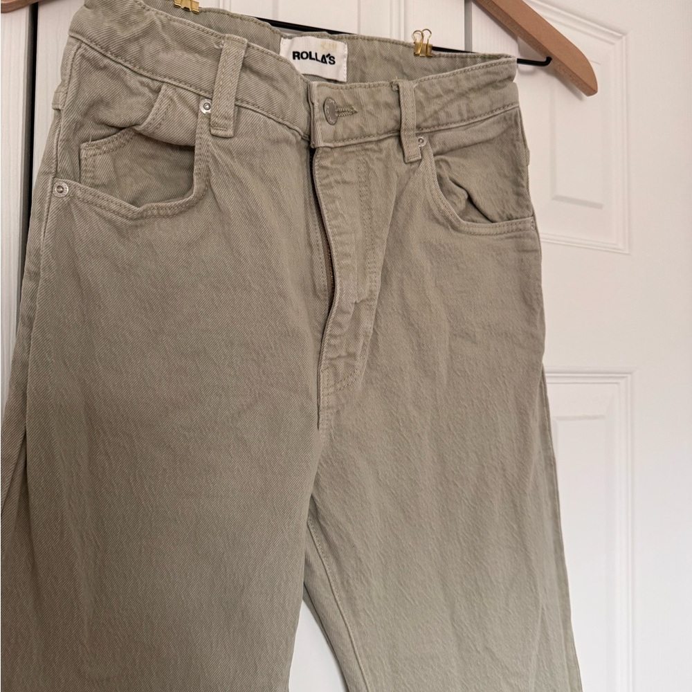 ROLLA'S Women’s green Jeans East coast crop flare